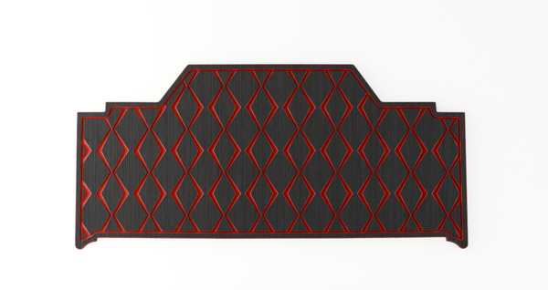 Denago Nomad EVA Foam Golf Cart Floor Mat (NO FOOT PLATE - RED/BLACK/STAR DIAMOND)